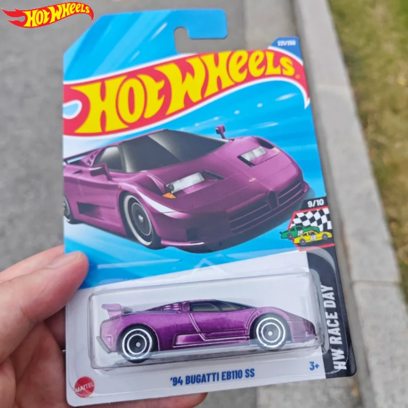 Оригинальная модель автомобиля Hot Wheels Th, 2025 л, Super Treasure Hunt 94 Bugatti Eb110 Ss, Коллекционная модель для мальчика, подарок на день рождения, украшение для комнаты