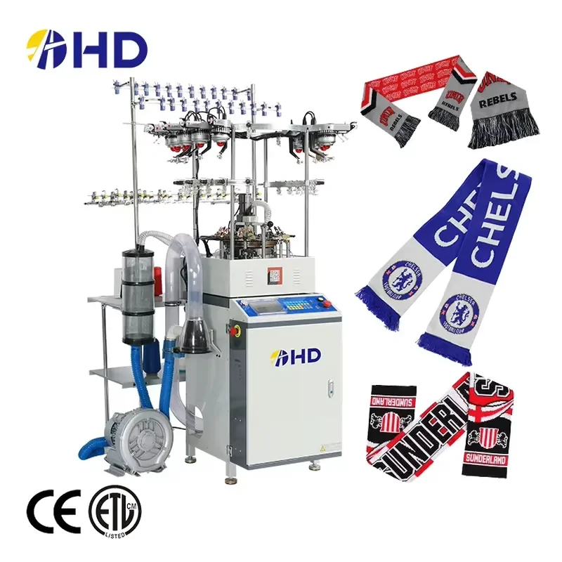 2026 CE HD Brand Professional Jacquard Circular Football Scarf Soccer Scarf Knitting Machine