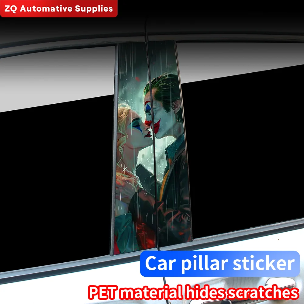 Joker CP Car Stickers Car B-pillar Vinyl Decals Waterproof Auto Center Pillar Sticker Cover Scratches Vehicle Decor Accessories