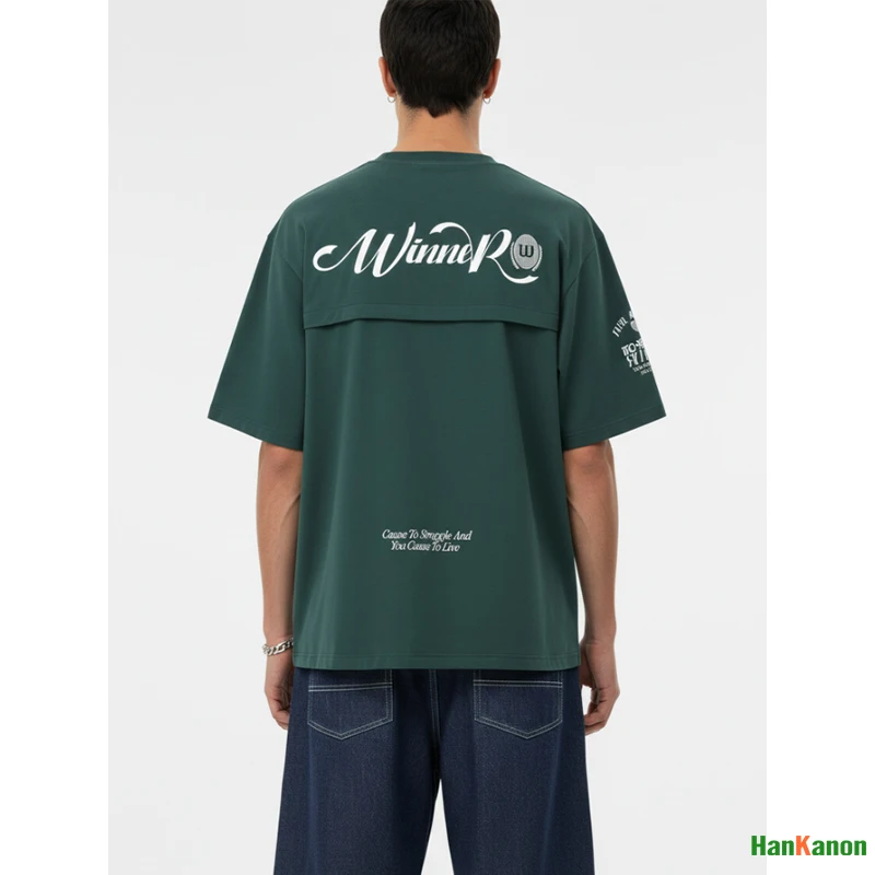 Men's Quick-Dry Breathable Short-Sleeved T-Shirt with Sleeve Panel Design New Arrival Fashion Brand Sporty Style Printed Top