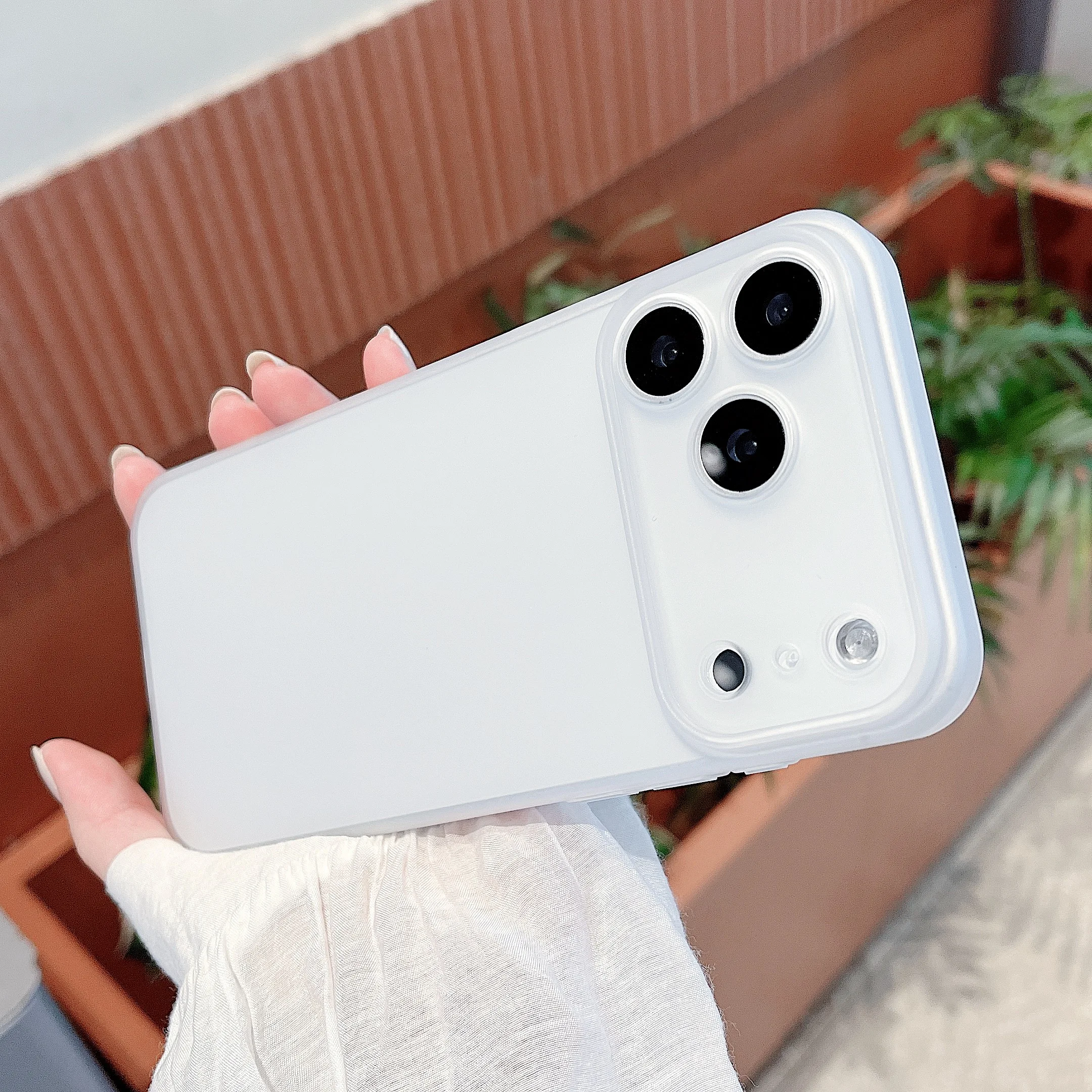 Ultraleichte, durchscheinende, matte Originalhülle für iPhone Air 17, 16, 15, 14, 13, ProMax, Kameraobjektiv, schützt, stoßfest, PC-Kunststoff