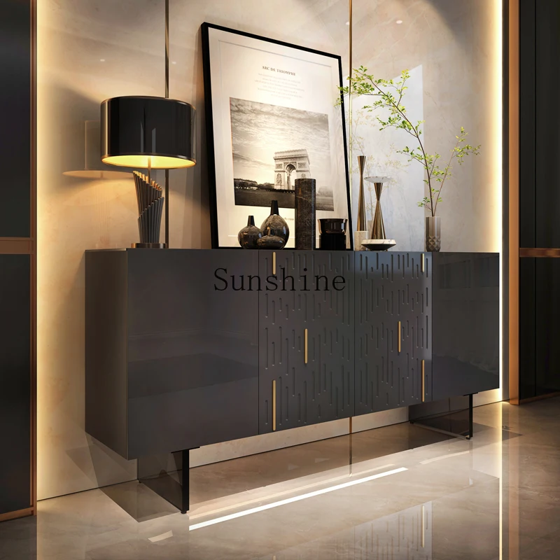 

Italian light luxury entrance villa high-end glass decorative cabinet