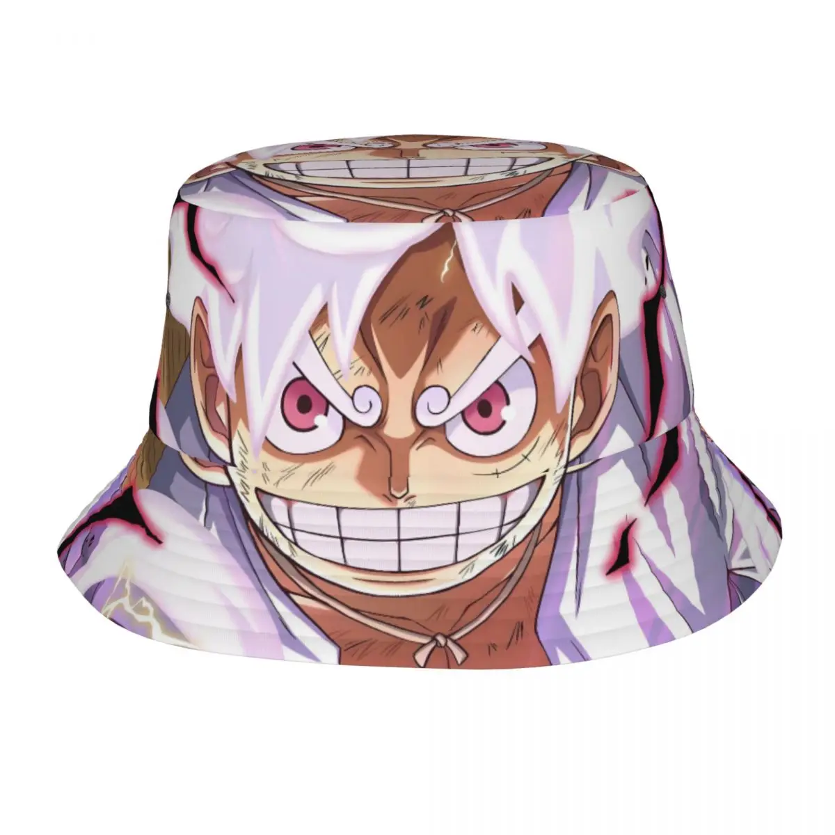 Sombreros de Pescador Personalizados Unisex de Anime One Piece Luffy, para Verano, Viajes y Playa, 5 Sombreros