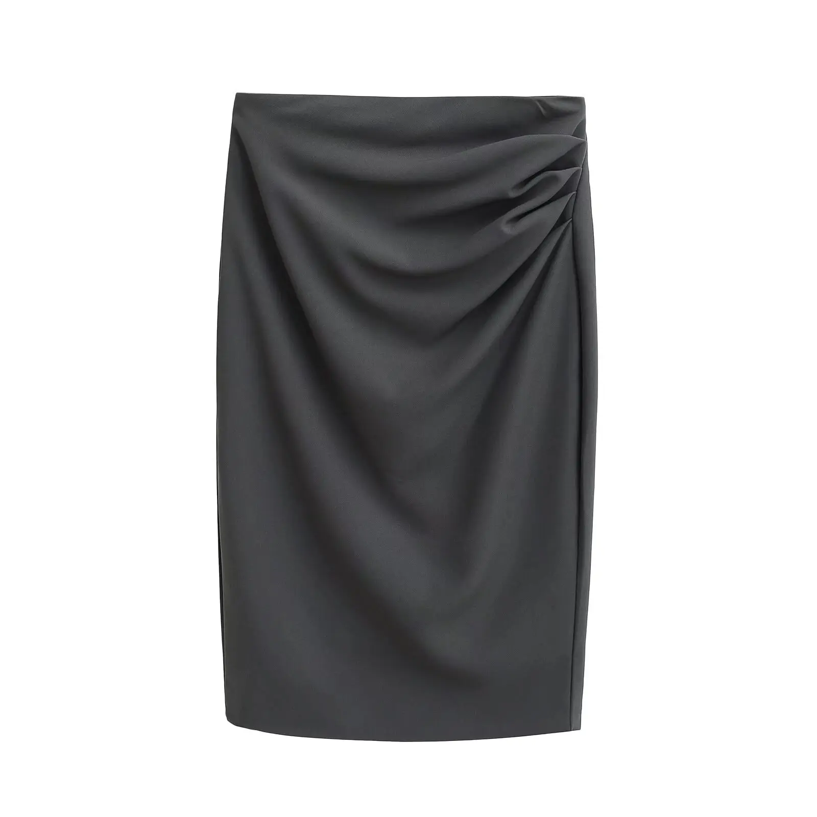 Jupe coréenne plissée Double couche Ba fendue f, taille haute, Design amincissant pour femmes, jupe portefeuille pour les déplacements