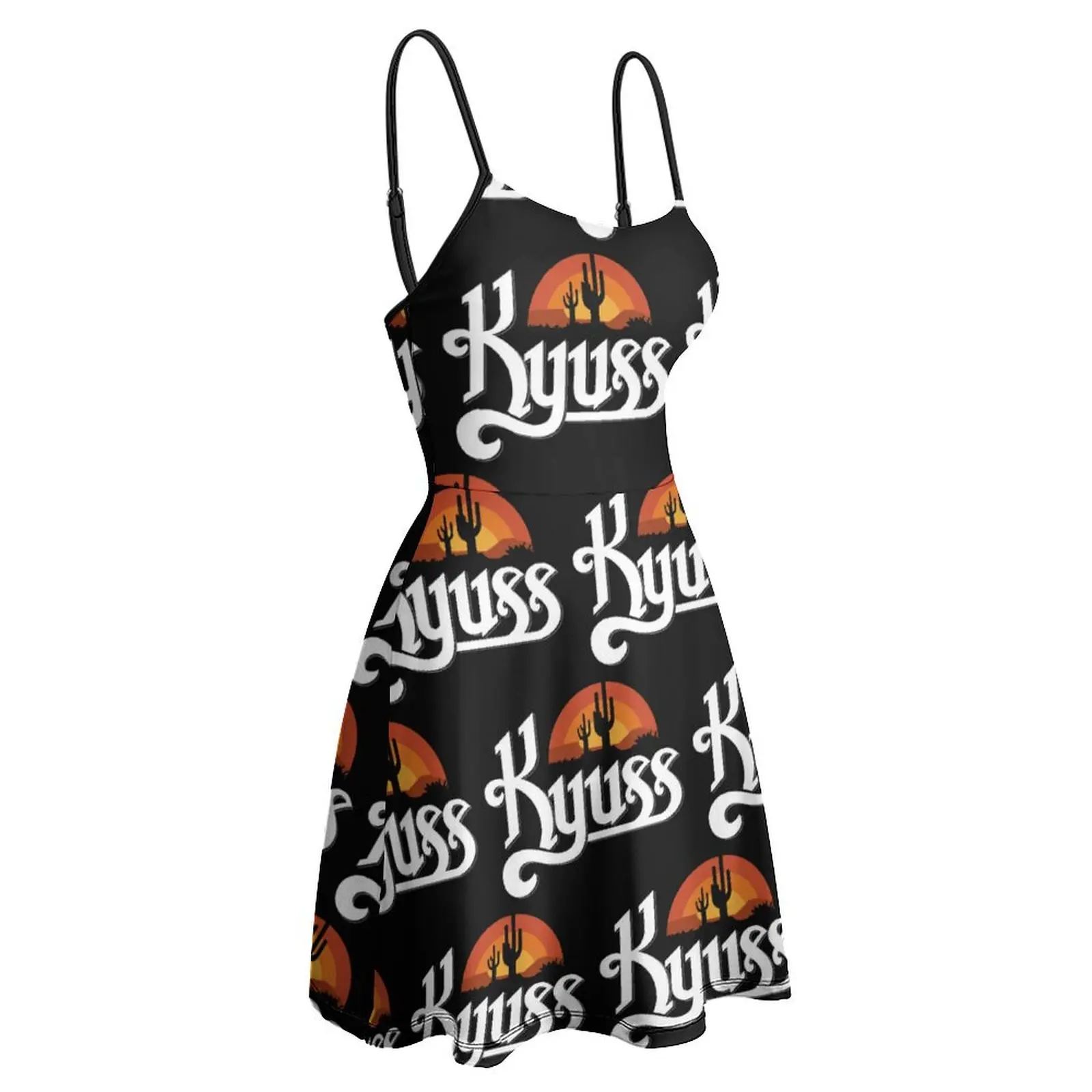 

Женское платье на бретельках с логотипом Kyuss, забавные новые платья, крутое экзотическое женское платье с графикой, коктейльное платье