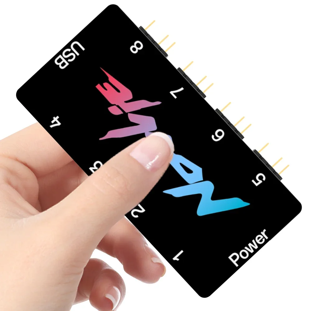 5V 3PIN ARGB Controller 8 Way Addressable ARGB Splitter Nollie SignalRGB OpenRGB for Computer PC Case Cooling Fans Light Strip