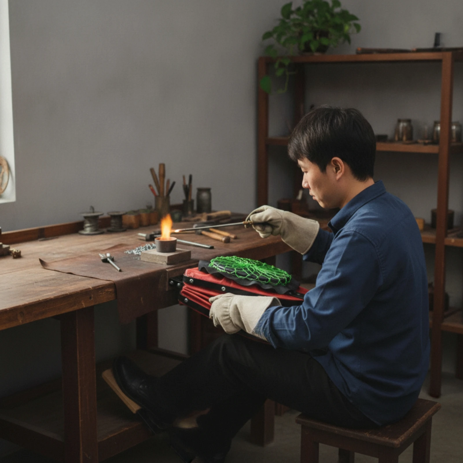 Foot-Operated Bellows Convenient Foot Bellows Air Blower Efficient Tool Sturdy for Jewelers, Jewelry Making, Soldering