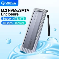 ORICO M.2 NVMe SSD Enclosure 10Gbp USB External Tool Free Portable Box NVMe To USB Adapter Support UASP for PCIe NVMe SATA SSD