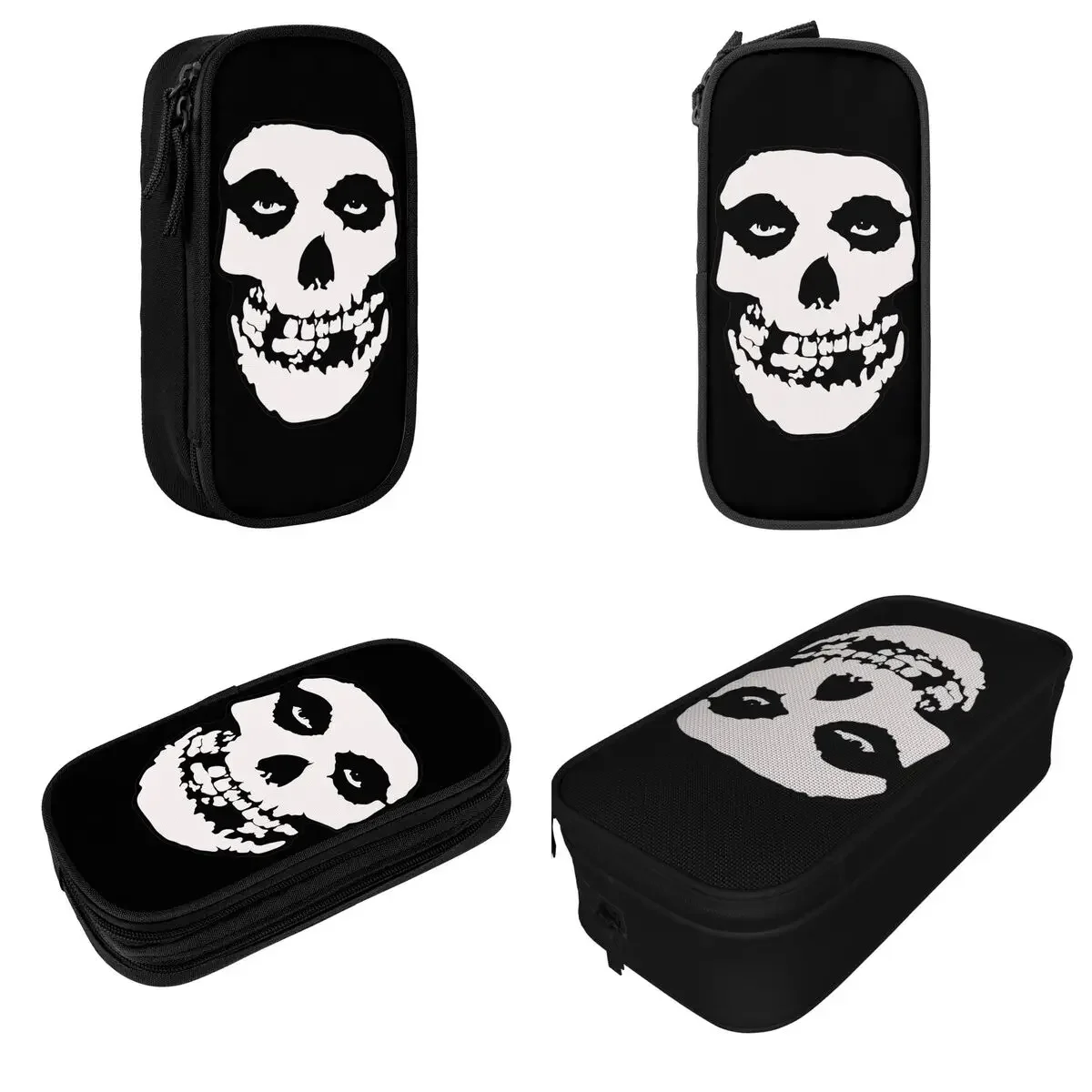 Misfits Music Skull Pencil Cases Pen Box Bag Kids Big Capacity Office Gift Pencilcases