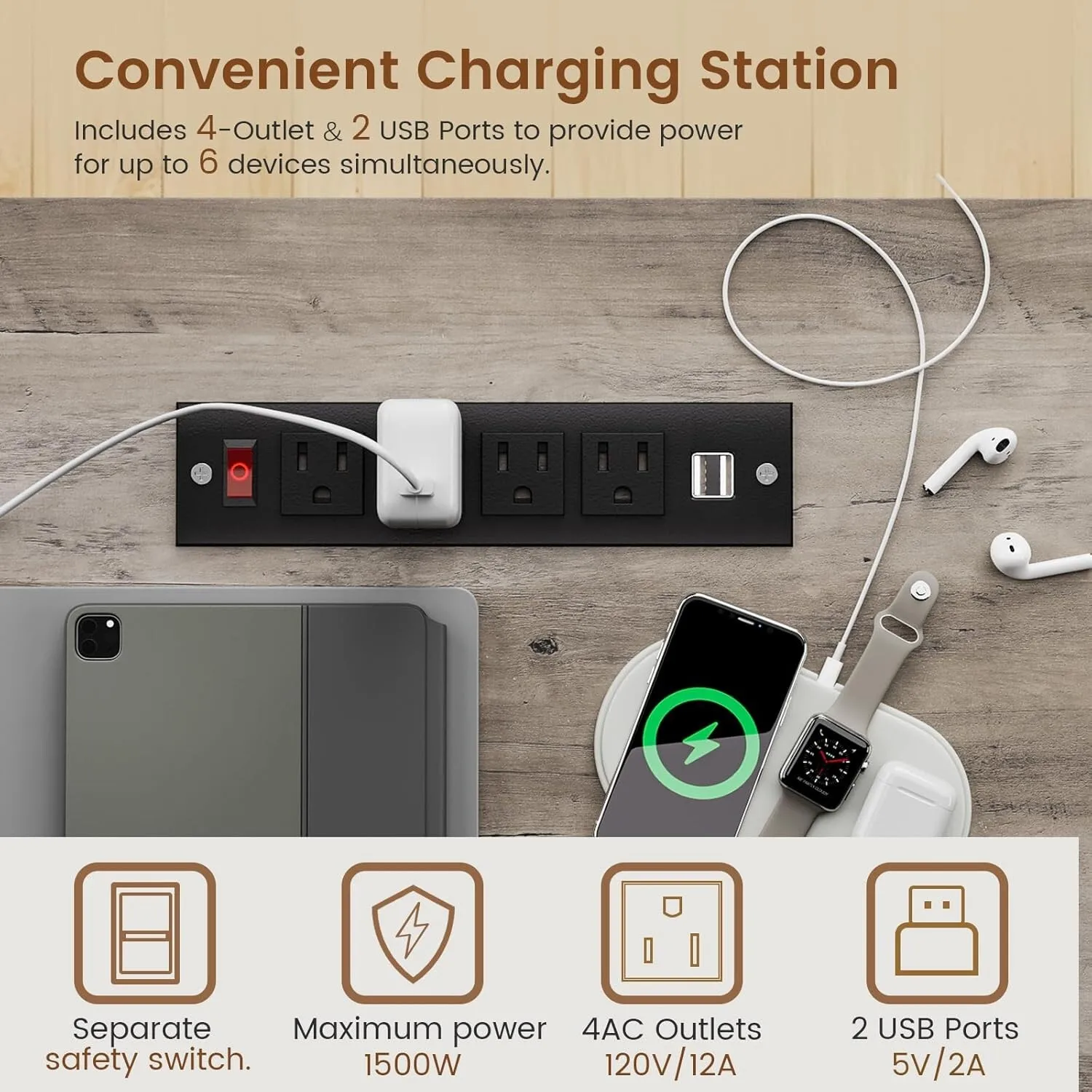 Farmhouse L Shaped Desk, Executive Computer Desk with Drawers & Storage Cabinet