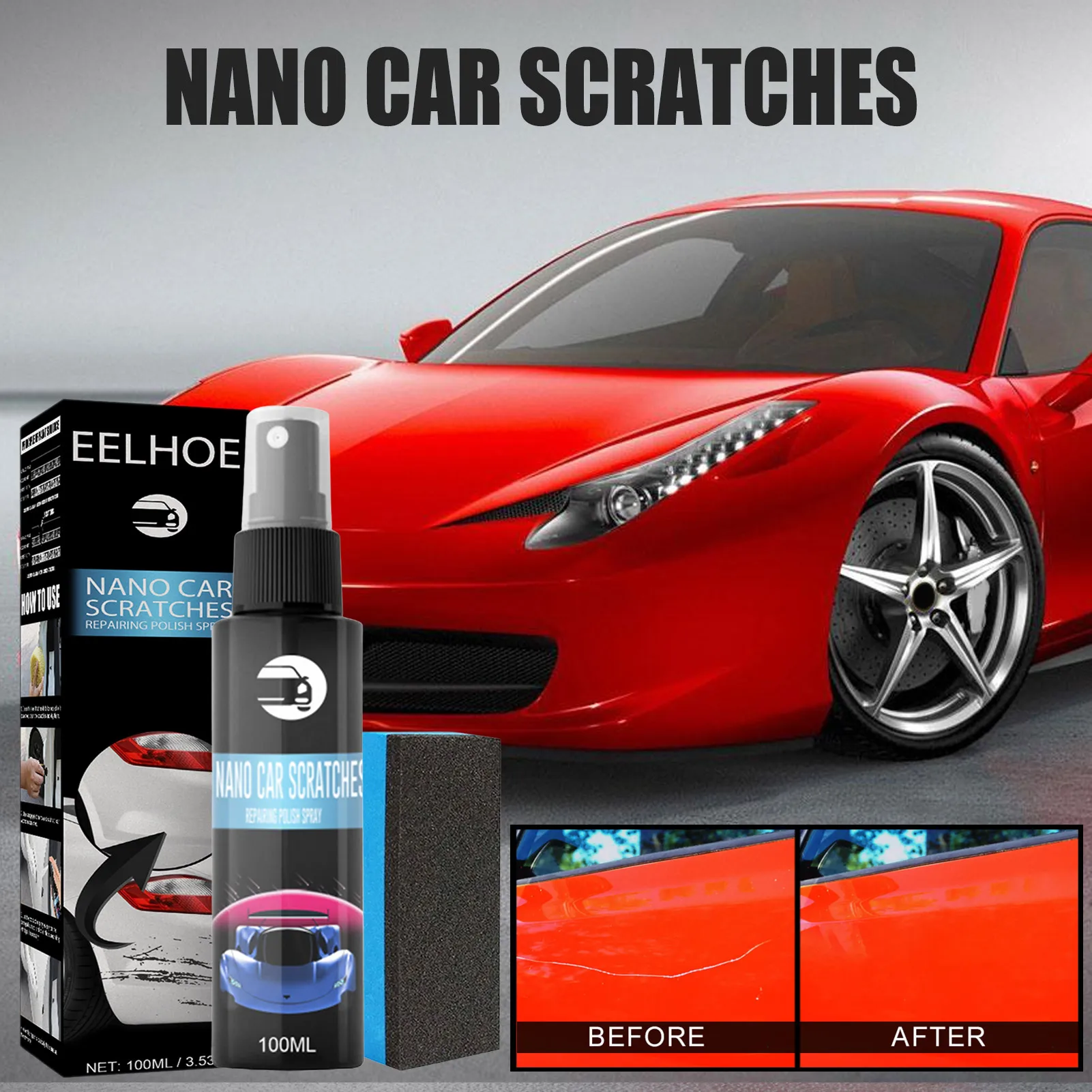 30/50/100ml Car Scratch Repairing Polish Spray Nano Car Scratch Removal Spray Repair Nano Spray Scratches Car Ceramic Coating