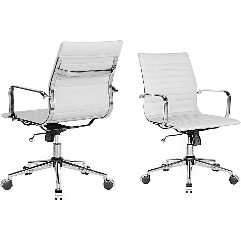 

Эргономичное вращающееся офисное кресло с подлокотниками — белое, прочное и удобное для офиса или конференц-зала