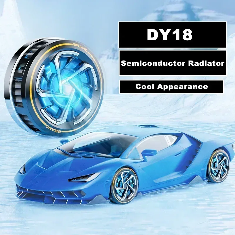 DY18 Mobile Phone Silent Magnetic Semiconductor Refrigeration Cooling Fan Radiator for IPhone Android Universal PUBG Game Cooler