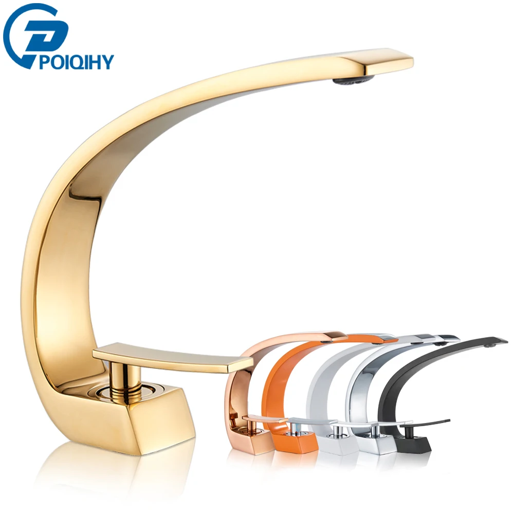 

Golden Basin Faucet Black Washbasin Faucet Single Handle Bathroom Sink Faucet Washbasin Taps Mixer in the Bathroom