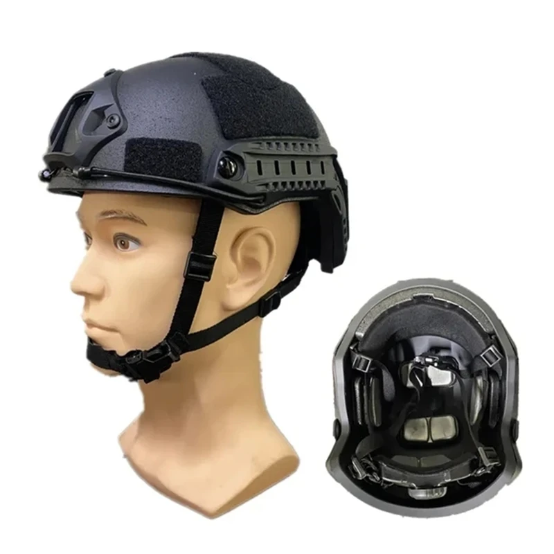 Fast PE NIJ IIIA High Shear Ballistic Helmet, XP Shear Tactical Helmet, Dial with Green Bulletproof Helmet