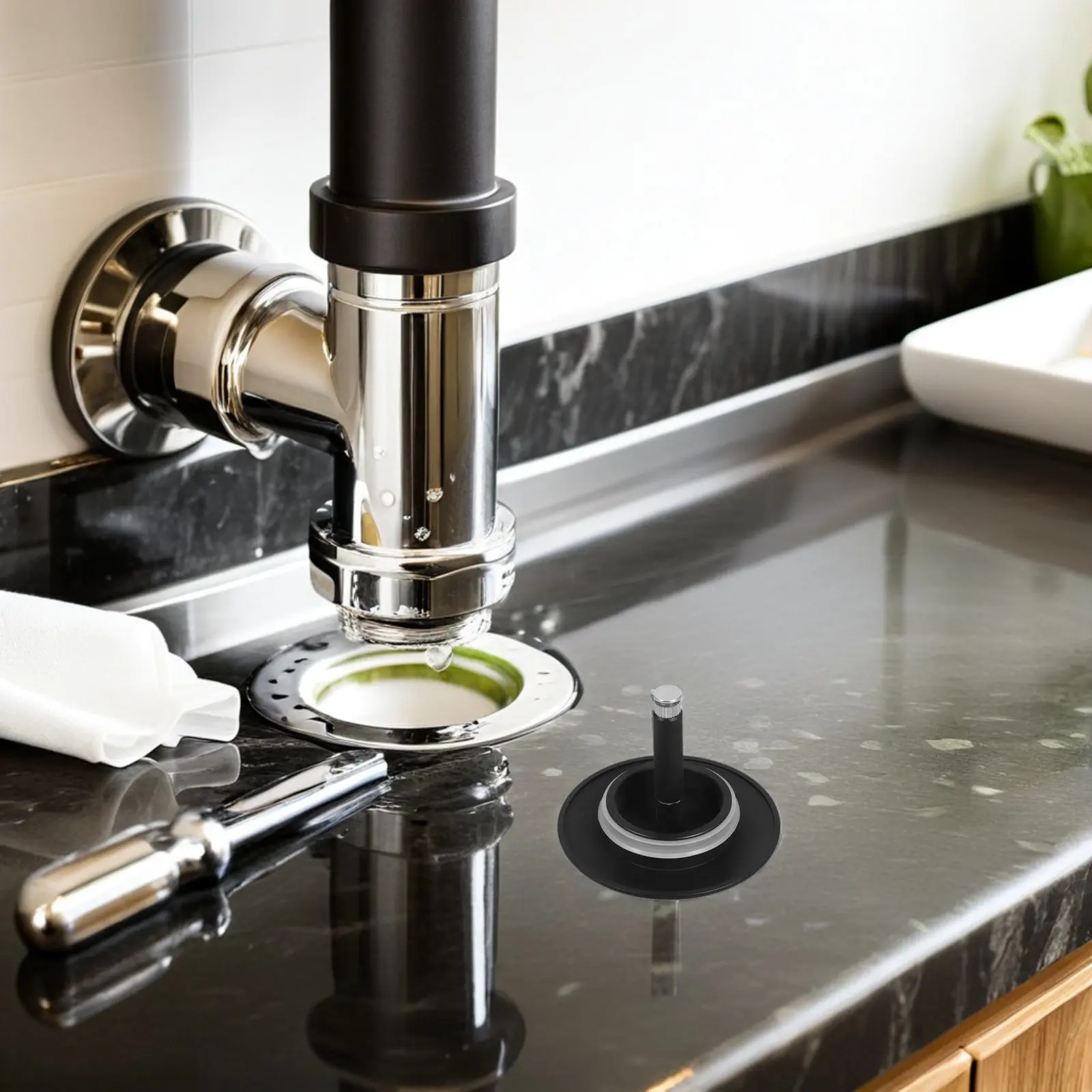 

2Pcs Bathtub Drain Cover Round Shower Tub Seal Stopper Hair Catcher Waterproof Replacement Bathroom Floor Drain Plug Anti-Leak