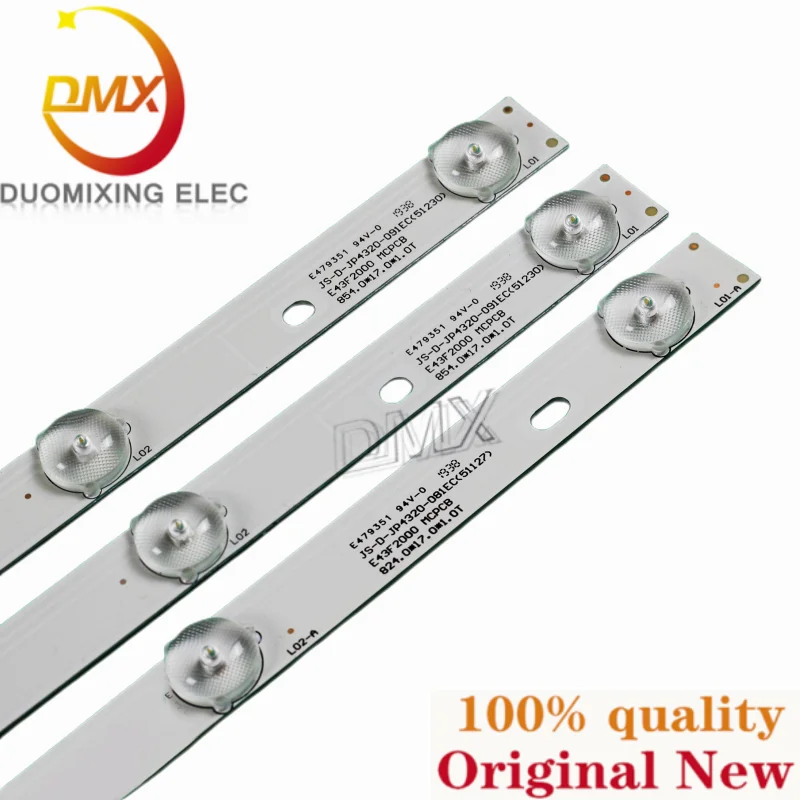 3PCS/LOT For Leroy 43L35 lamp strip JS-D-JP4320-091EC/081EC E43F2000 9 lights + 8 lights + 9 lights 6V LCD TV backlight strip