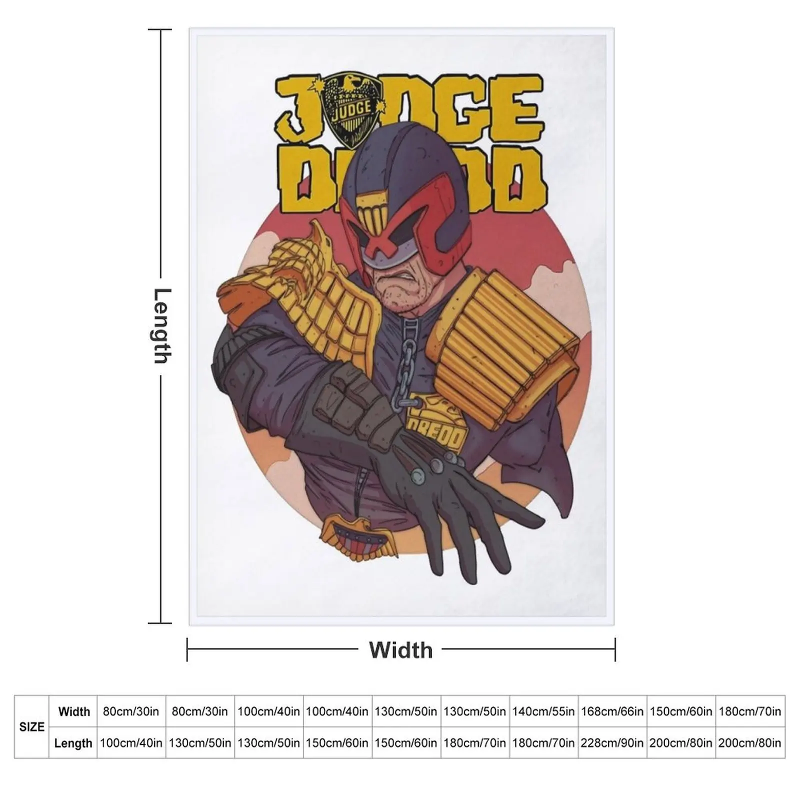 judge dredd Throw Blanket couch cozy soft plush fuzzy picnic outdoor blanket