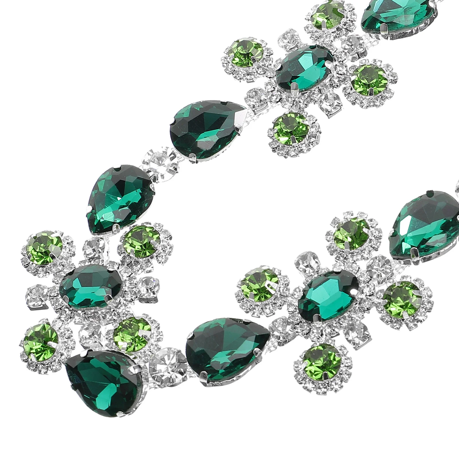 

Wedding Rhinestone Chain Crystal Applique Decorative DIY Accessory for Bridal Sash Belt Dress Decoration DIY Rhinestone Patch