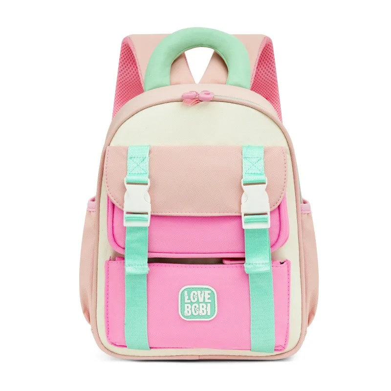 Kids Nylon Schoolbag For Boys Girls Waterproof Toddler Kindergarten Backpack With Double Buckle Pocket Children Women Durable