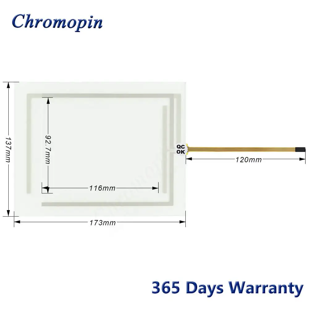 6AV6 643-5MA10-0ND1 Front Plastic Housing Case Cover for 6AV6643-5MA10-0ND1 MP277T mono 6 + Touch Screen Panel + Protective Film