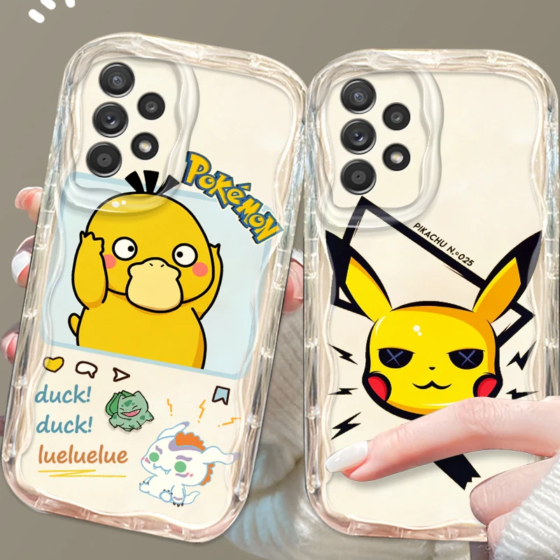 Cute P-Pokemones S-Squirtles For Samsung A55 A54 A53 A52 A35 A34 A33 A32 A25 A24 A23 A22 A21S A15 A13 A14 5G Wave Oil TPU