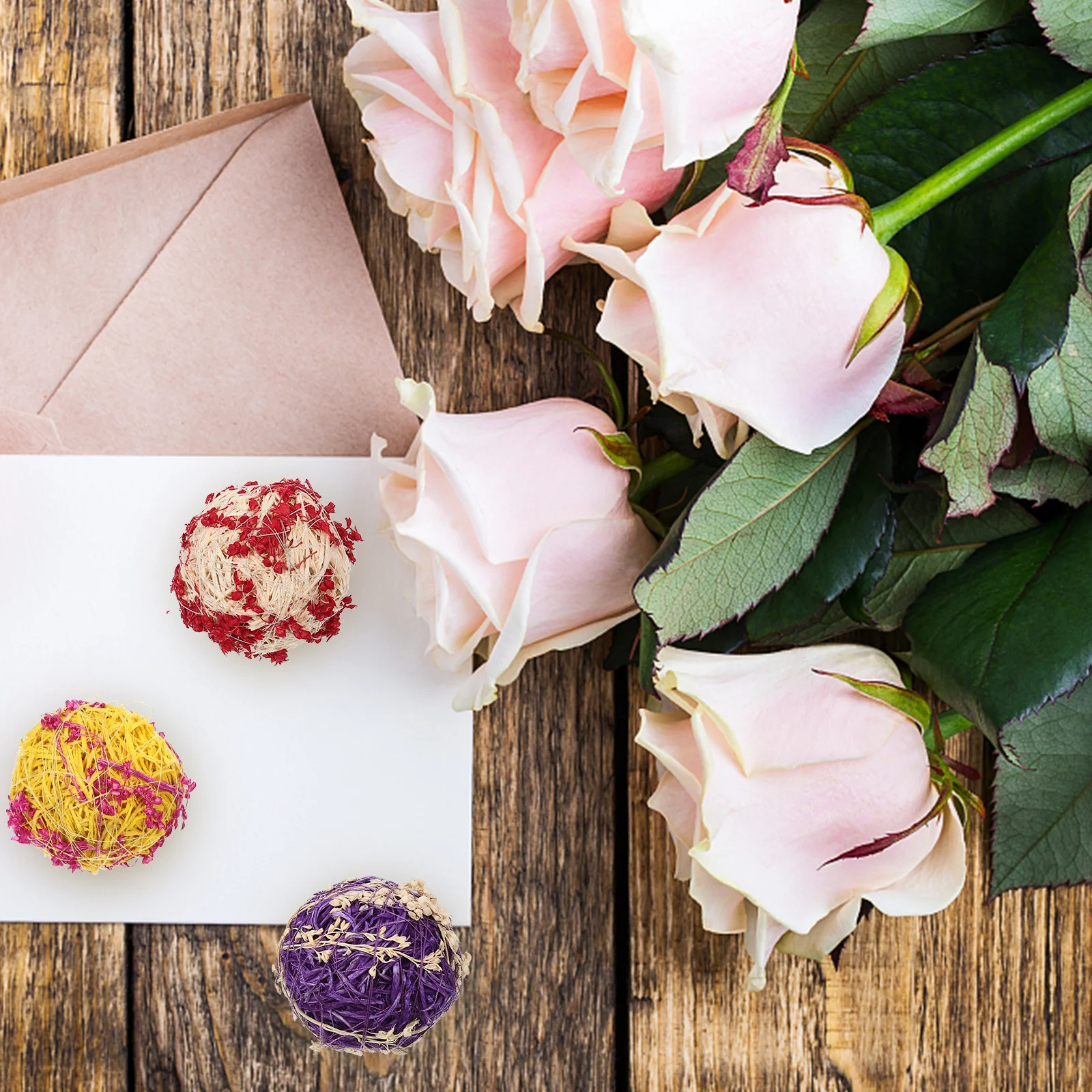 

15Pcs Rattan Balls Decorative DIY Crafts Wedding Party Home Festive Table Centerpiece Vase Bowl Filler Paper Snowflakes Hanging