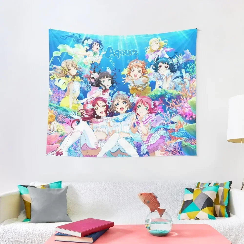 

Love Live! Sunshine!! - Koi ni Naritai AQUARIUM Tapestry Wall Art Carpet On The Wall Bedroom Decorations Tapestry