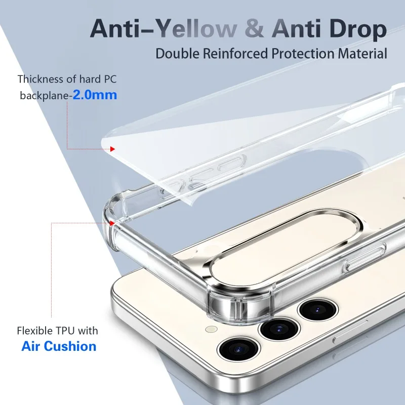 Hartschalenhülle für Samsung Galaxy A56 A55 A57 A37 A36 A35 A26 A17 A07 A06 A16 A15 5G Handyhülle Acryl Transparente Rückseite – Detail 13