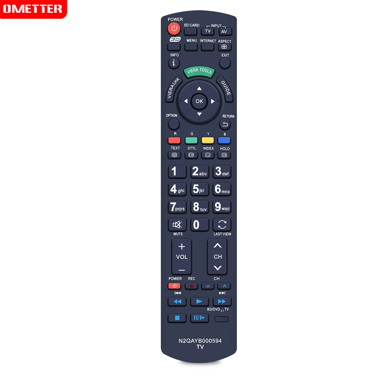 Ersatz für PANASONIC TV Fernbedienung N2QAYB000594 KEINE PROGRAMMIERUNG ERFORDERLICH NEUE