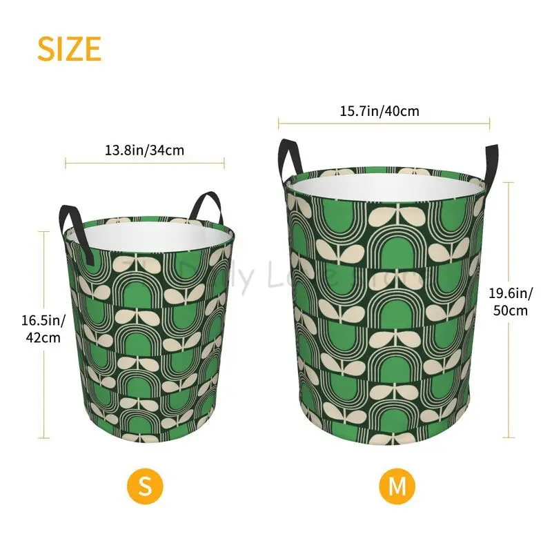 Custom Orla Kiely Multi Stem Flowers Laundry Basket Collapsible Scandinavian Toy Clothes Laundry Hamper Storage Bin for Kids