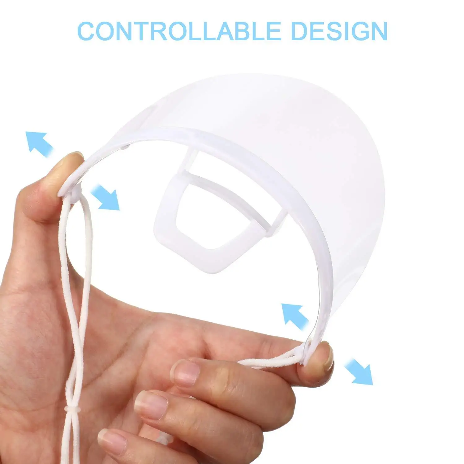 10Pcs Reusable Transparent Anti-fog Mask Shield Cover Restaurant School Plastic Anti-saliva Mouth Shield Beauty Tattoo Accessory