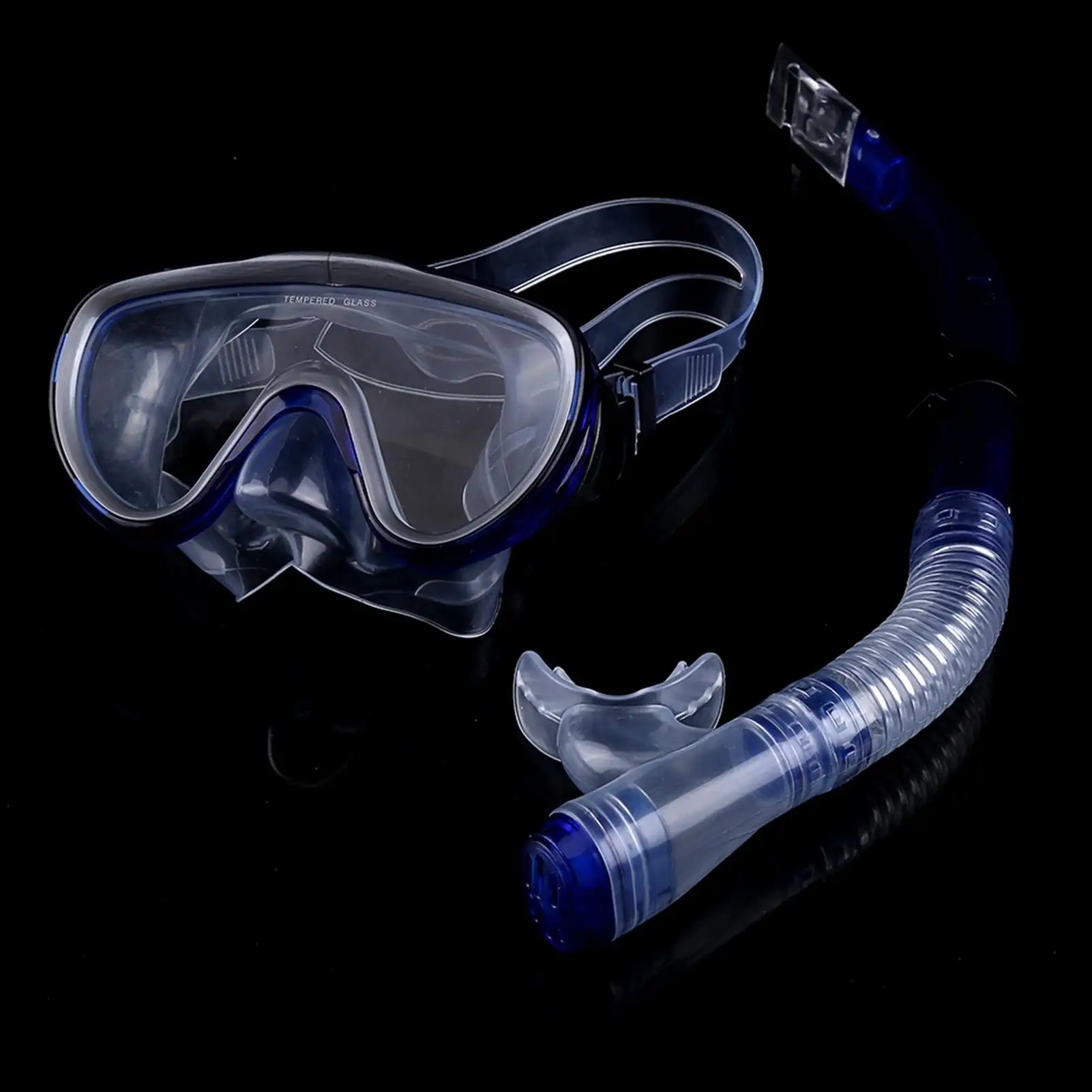 Snorkelmaskerset met verstelbare gespen en snorkelbuis - Watersportduikuitrusting voor onderwateravonturen