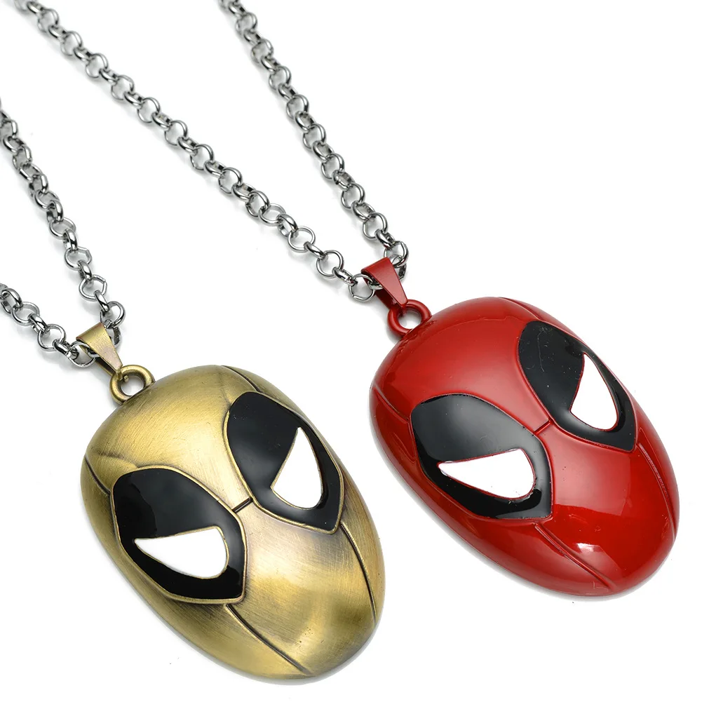 

Super-heroes Deadpools Mask Necklaces Cartoon Movie Figure Alloy Pendant Boys Friend Exquisite Birthday Gifts Girl Children Toys