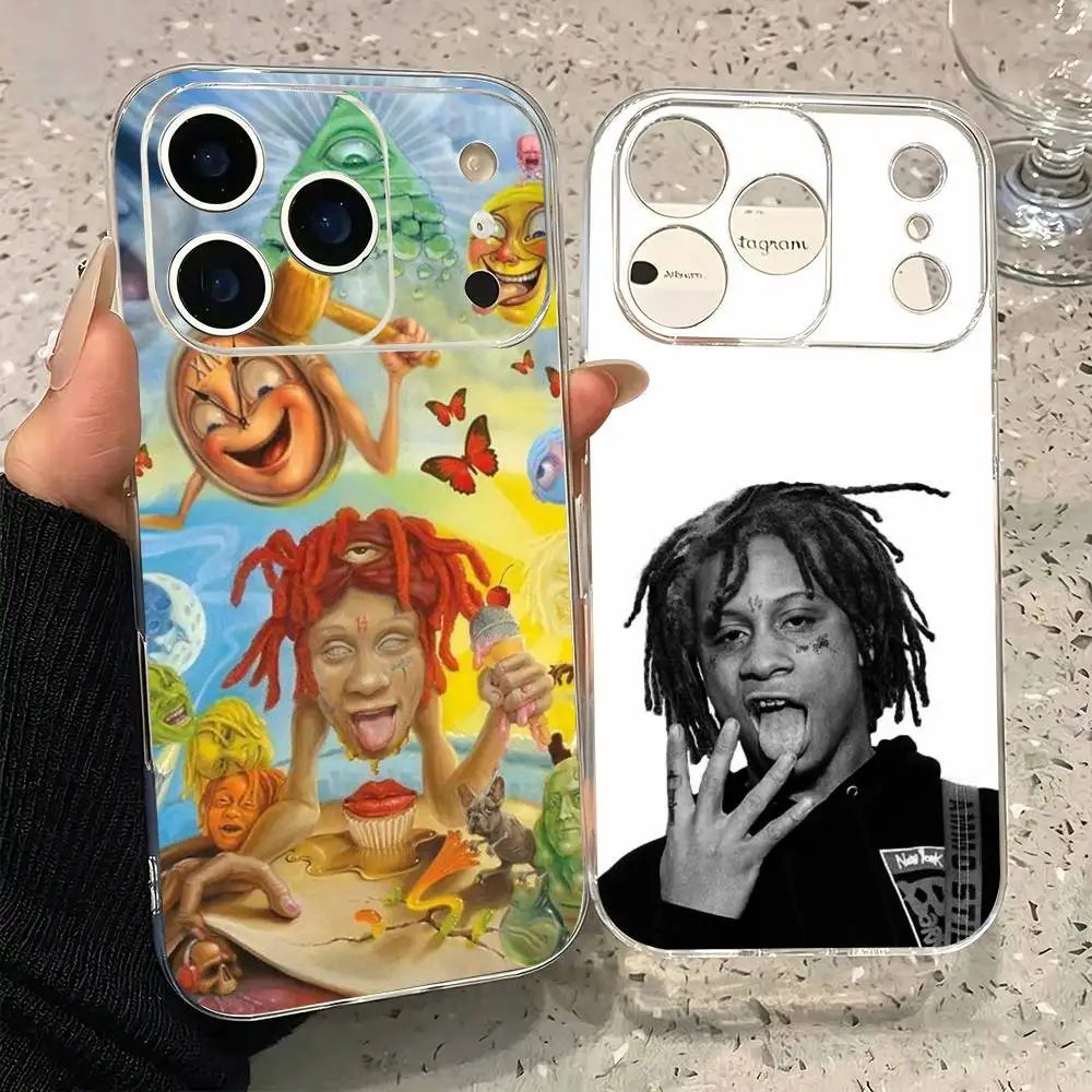 Чехол для телефона Rapper T-Trippie R-Redd для iPhone 17, 16, 15, 14, 13, 12, 11 Plus, Pro Max, мягкий прозрачный чехол