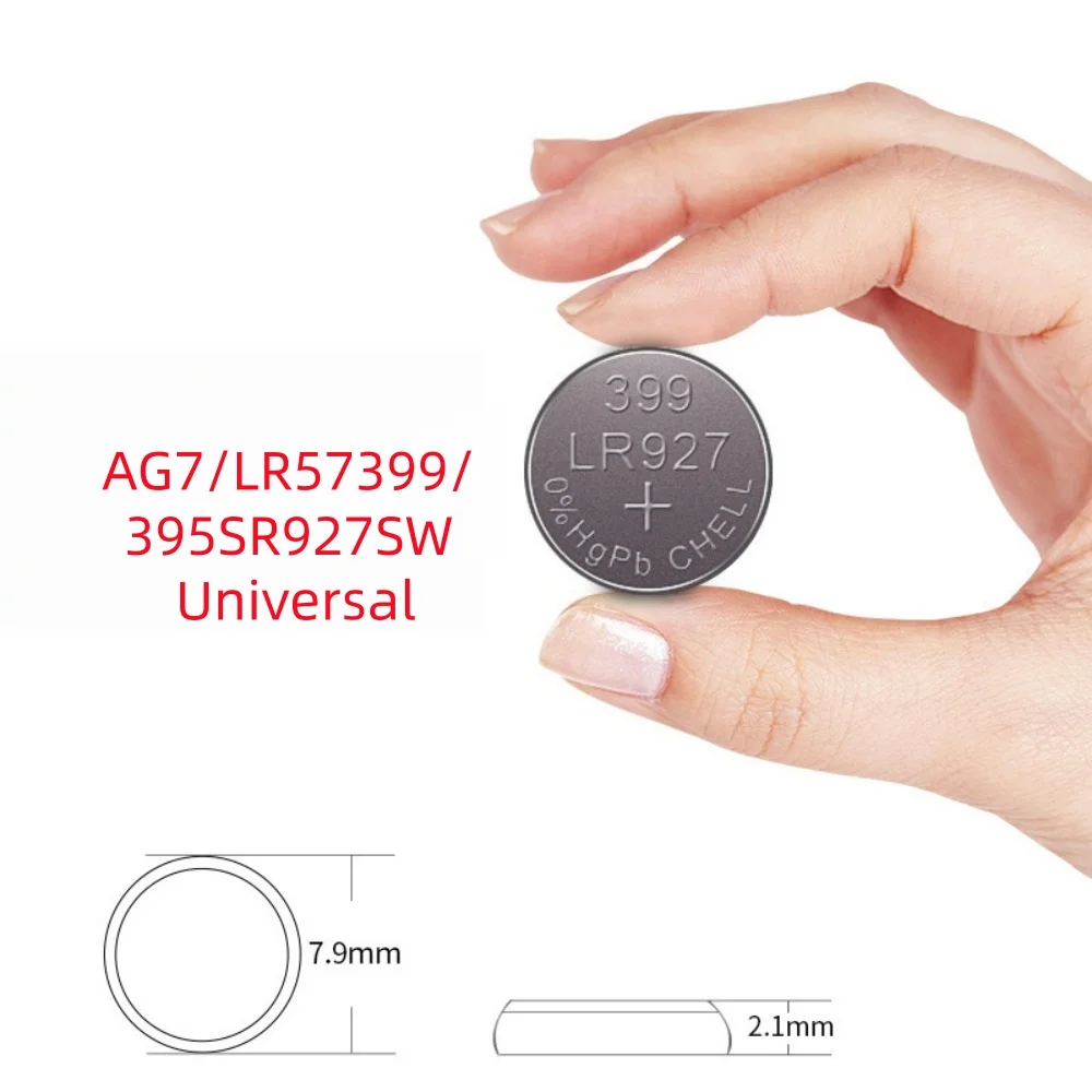 2-50pcs Doublepow AG7 Alkaline Coin Cell LR927 LR57 SR927W 399 GR927 395A Battery Button Batteries For Watch Toys Remote Cell