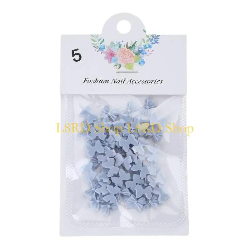 L8RD 50PCS/SET Bows Charm Bows Art Decorations Bowknot Art Bowknot Charms Bows Decoration