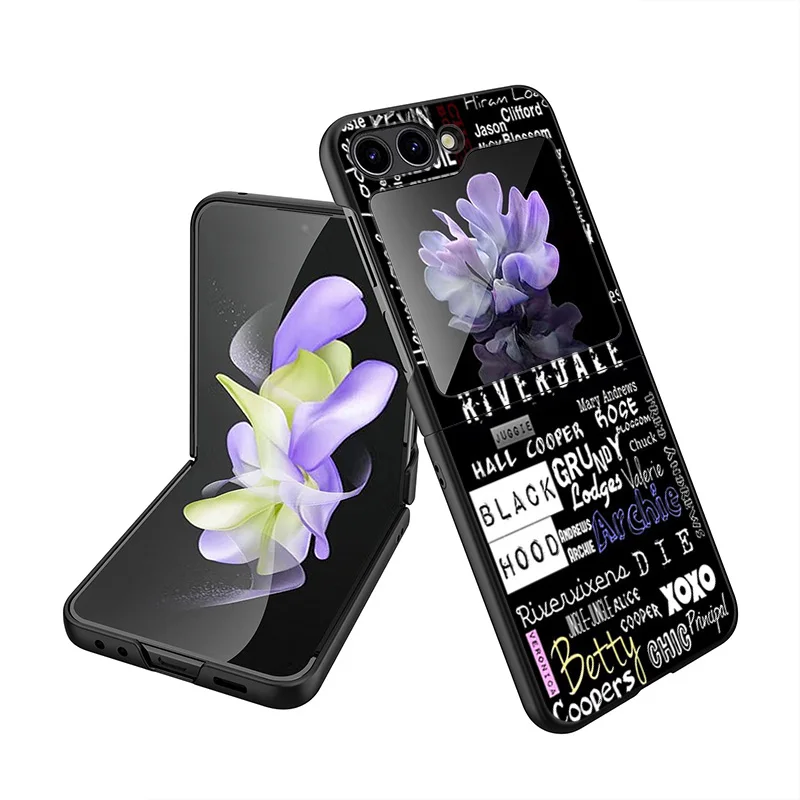 Black Matte Phone Case For Samsung Galaxy Z Flip6 Flip 6 5 4 Flip3 Flip4 Flip5 5G Riverdale South Side Serpents Hard Shell Cover