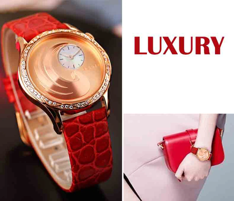 BERNY Japan Miyota Phoenix Clock Top Brand Luxury Diamond Watch Women Fashion Wristwatch Leather Strap Waterproof Watch Ladies