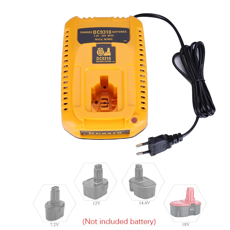 Battery Charger DC9310 for DEWALT 7.2V-18V NiCad & NiMh Battery DW9057 DC9071 DC9091 DC9096