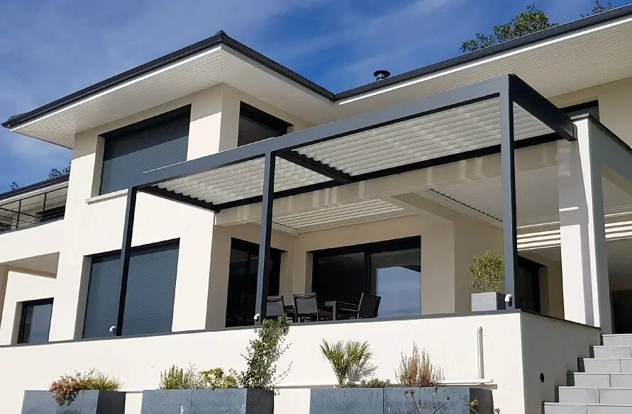 Garden Buildings Outdoor Sun Shade Retractable Pavilion Customized 3x3 Modern Bioclimatic Motorized Aluminium Louvered Pergolas