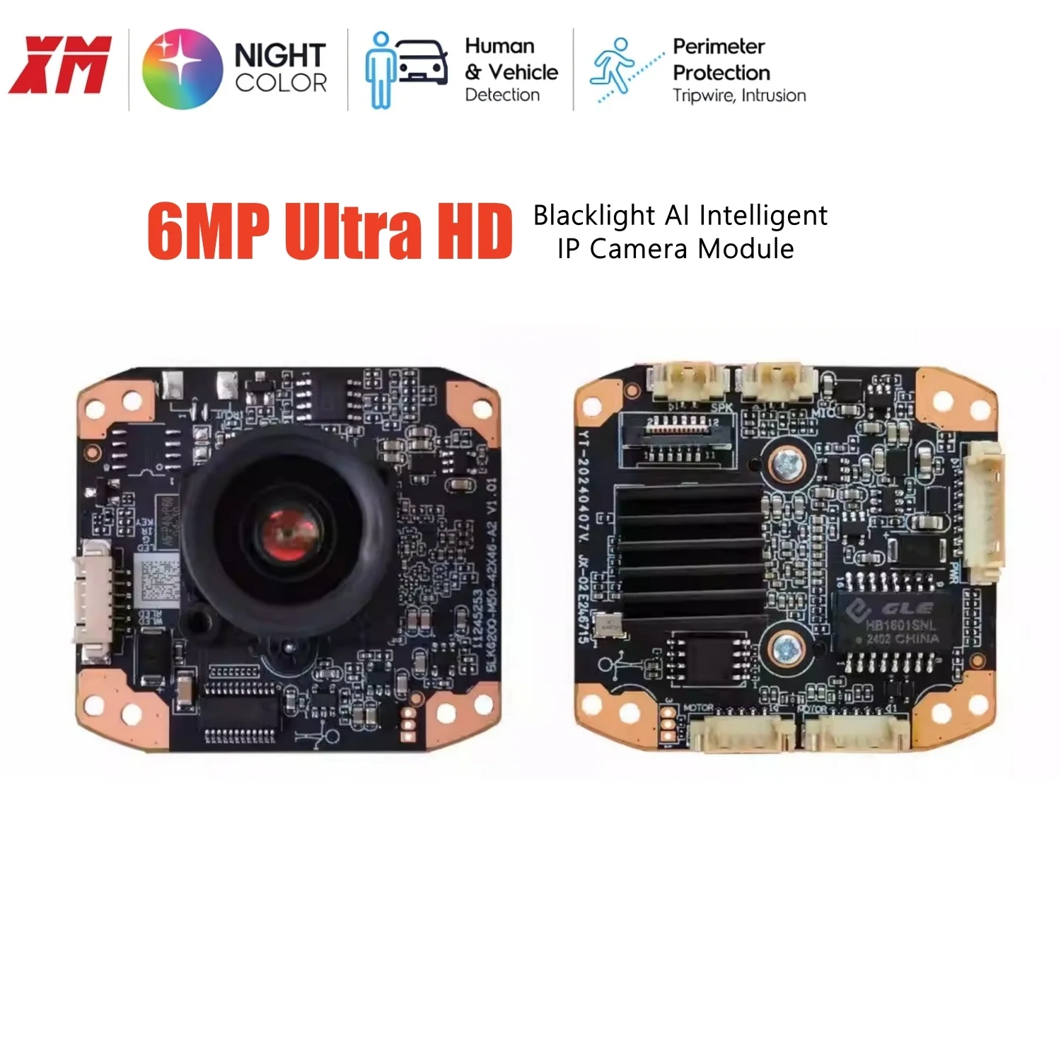 xm ultra hd ai intelligent network ip camera module visao noturna blacklight 18 sensor cmos webcam armazenamento em nuvem seguranca 6mp 01