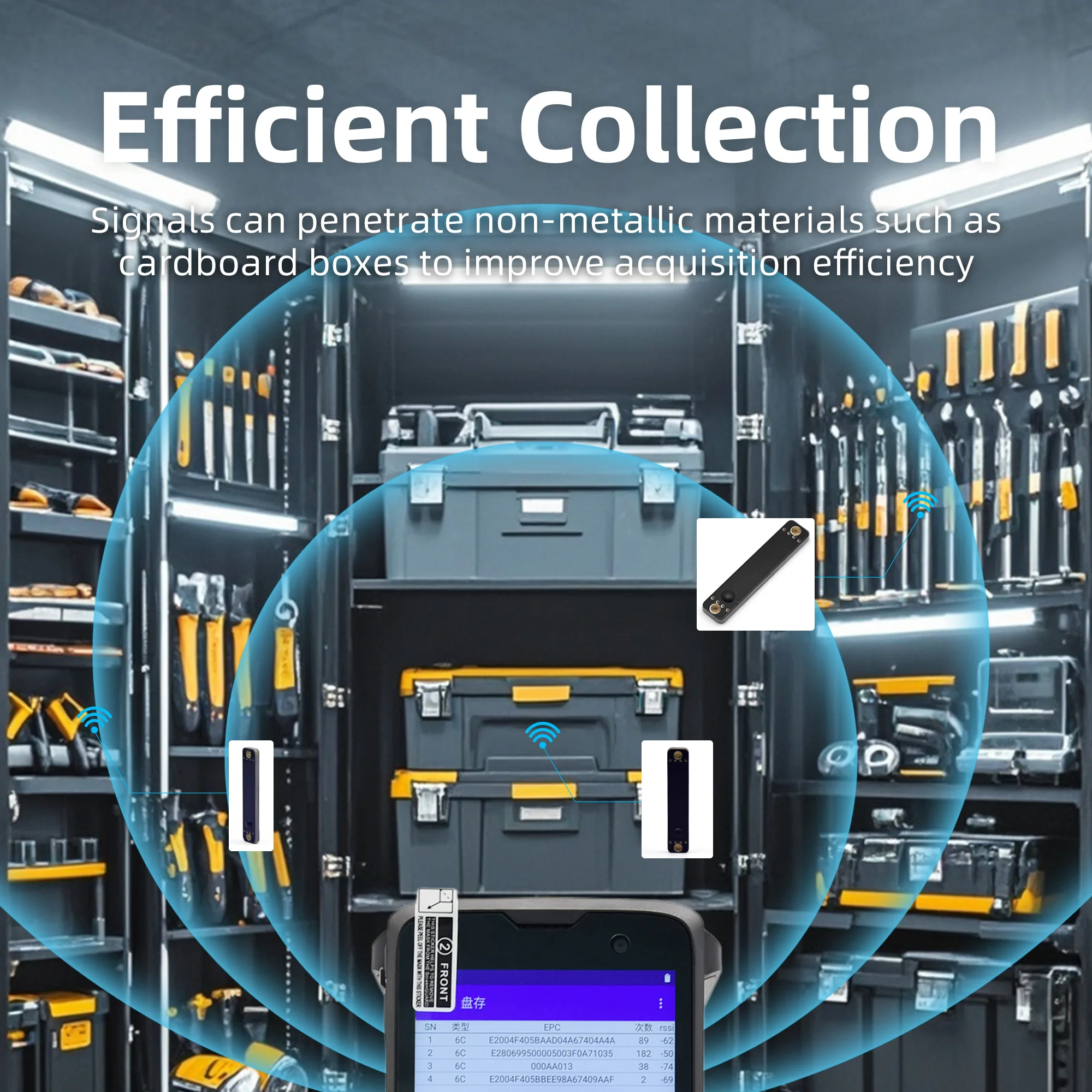 10 stuks klein gereedschap RFID-tags miniformaat FR4 anti-metalen labels EPC Class1 Gen2, ISO18000-6C 902-928MHz / 865-868MHz NXP Ucode 8