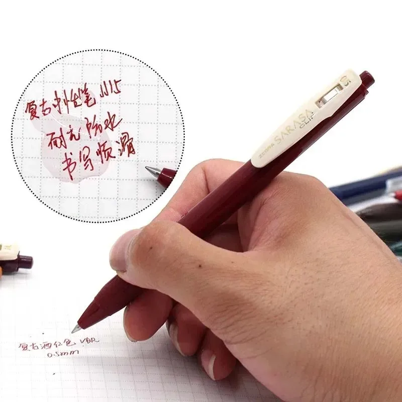 ZEBRA Retro Color Gel Pen JJ15 SARASA Push Color 0.5mm Pens for Writing 10 Color Kawaii School Supplies Japanese Stationery image 3