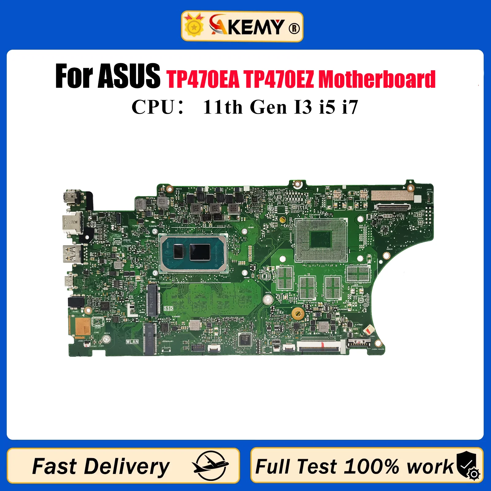 

Материнская плата TP470EA для ноутбука ASUS VivoBook Flip TP470E TP470EA TP470EZ с 11-го поколения I3 i5 i7 100% тест в порядке