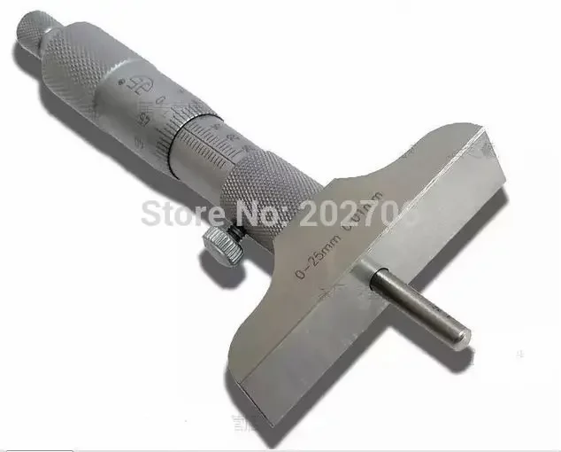 Depth Micrometer 0-200mm 0.01mm Machinist Mic Gauge Gage Tool