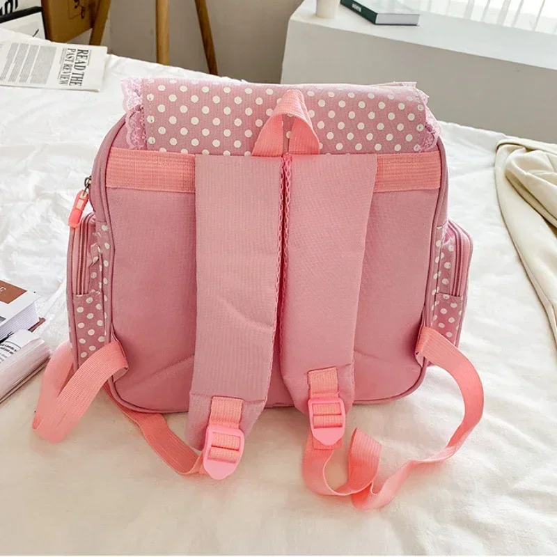 Pink Girl Embroidery Strawberry Children\'s Schoolbag Student Birthday Gift 2024 New Japanese Cartoon Pink Backpack Book Bags