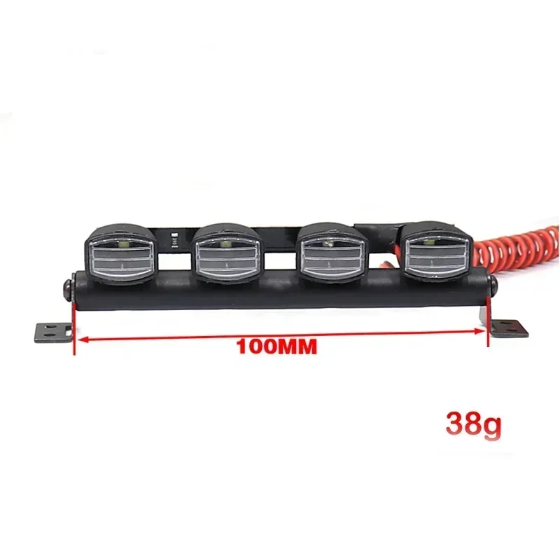 Lampu atap mobil RC, lampu Bar LED untuk 1/10 RC Crawler Axial SCX10 90046 Trxs TRX4 Redcat GEN8 RGT EX86100 Tamiya CC01