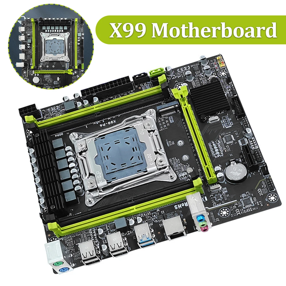 

X99 Desktop Motherboard Dual Channel LAG 2011 Gaming PC Mainboard DDR4 RAM USB 2.0/3.0 128GB Memory 2400MHZ for Desktop Computer