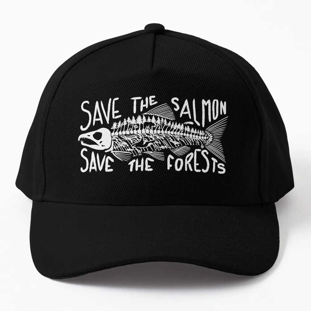 Save the Salmon Baseball Cap Mountaineering cute Wild Ball Hat Big Size Hat Horse Hat Men's Caps Women's